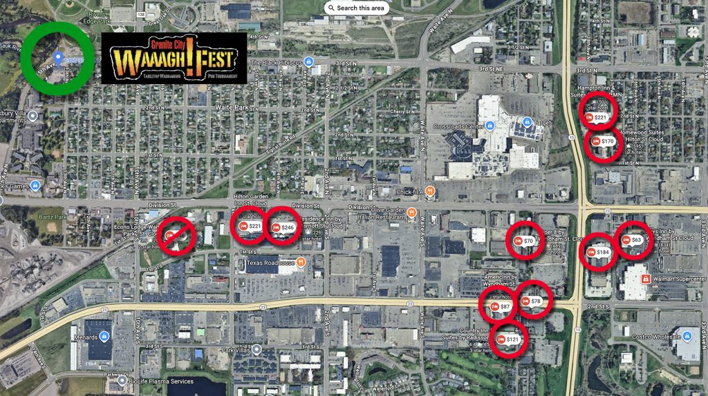 Hotels near Waaagh!Fest!